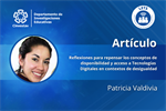 Reflexiones para repensar los conceptos de disponibilidad y acceso a Tecnologías Digitales en contextos de desigualdad