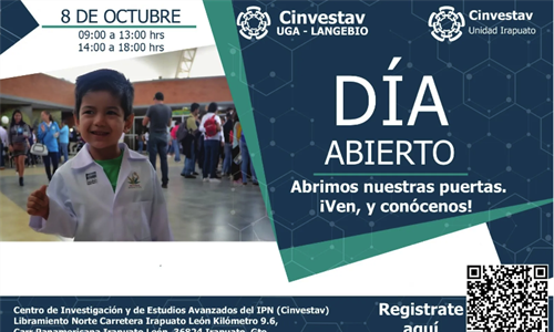 Regresa “Día abierto” a Cinvestav y UGA Langebio