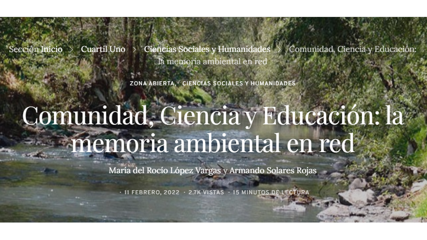 Comunidad, Ciencia y Educación: la memoria ambiental en red