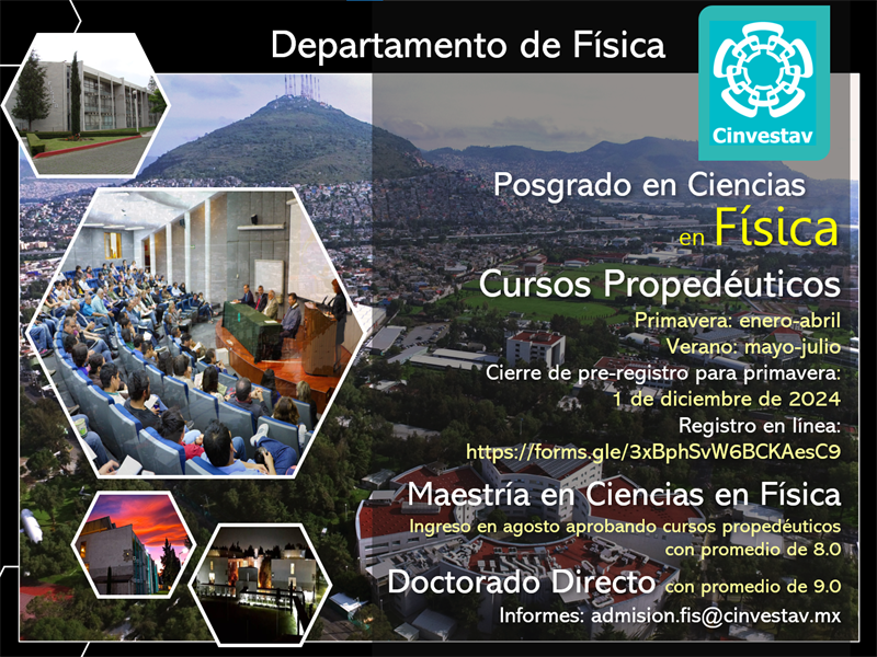 Cursos Propedéuticos Primavera (Maestría y Doctorado Directo)