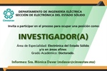 Convocatoria para ocupar una plaza de investigador en la SEES