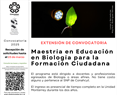 Apertura convocatoria 2025 - Maestría en Educación en Biología para la Formación Ciudadana