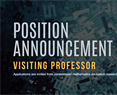 Position announcement for Visiting Professor in the Department of Educational  Mathematics at Cinvestav