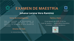 Examen de Maestría Johana Lorena Vera Ramírez