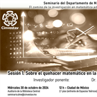 Seminario de Matemática Educativa 2024 -2025, Sesión I