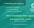 1a. Presentación pública de tesis de Doctorado