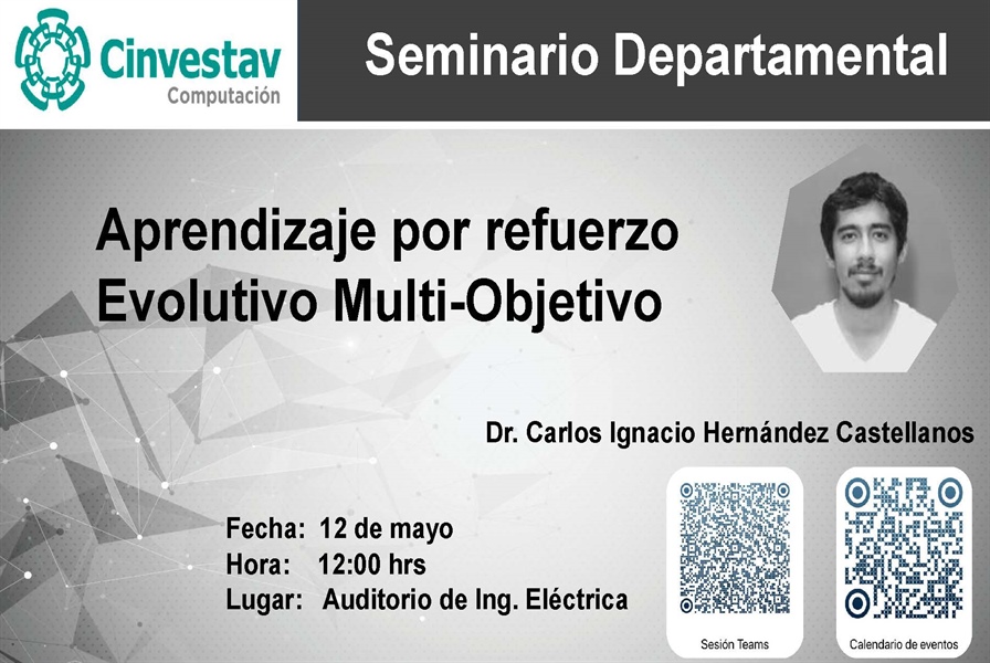 Seminario Departamental:  Aprendizaje por refuerzo evolutivo multi-objetivo