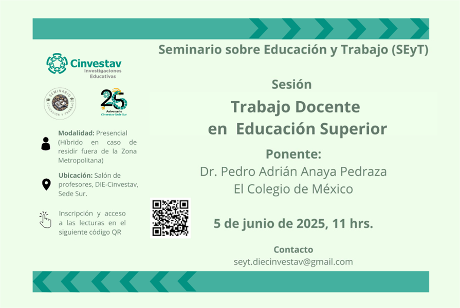 SEyT. Sesión 5. Trabajo Docente en Educación Superior. Eje: Mercado laboral y condiciones laborales