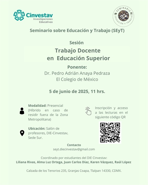 SEyT. Sesión 5. Trabajo Docente en Educación Superior. Eje: Mercado laboral y condiciones laborales