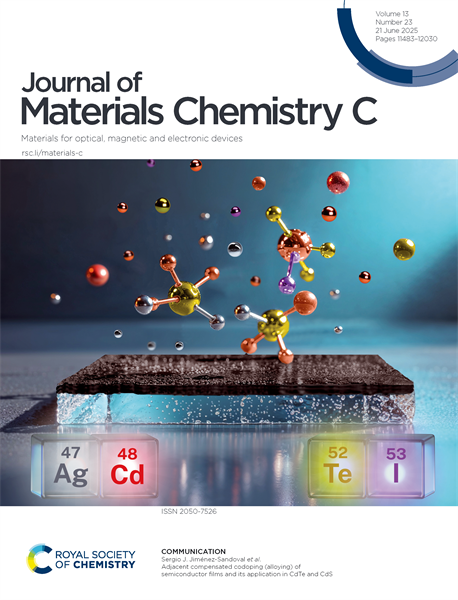 El Dr. Sergio J. Jiménez-Sandoval fue destacado en la portada de la revista Journal of Materials Chemistry C