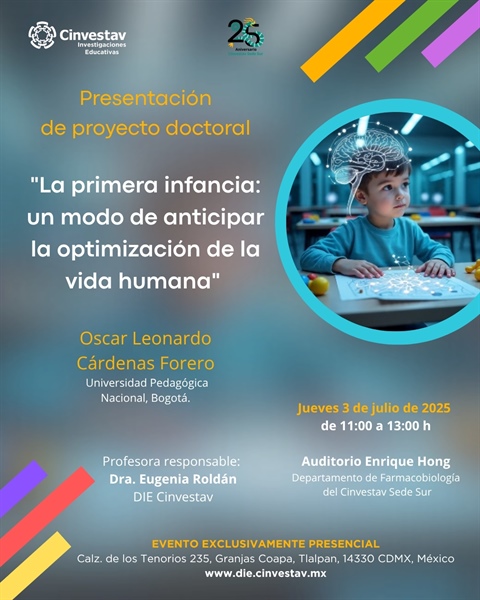 Presentación de proyecto doctoral. "La primera infancia: un modo de anticipar la optimización de la vida humana"