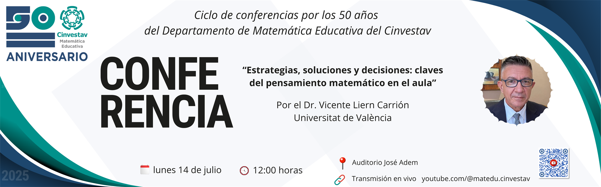 Ciclo de conferencias por los 50 años del Departamento de Matemática Educativa