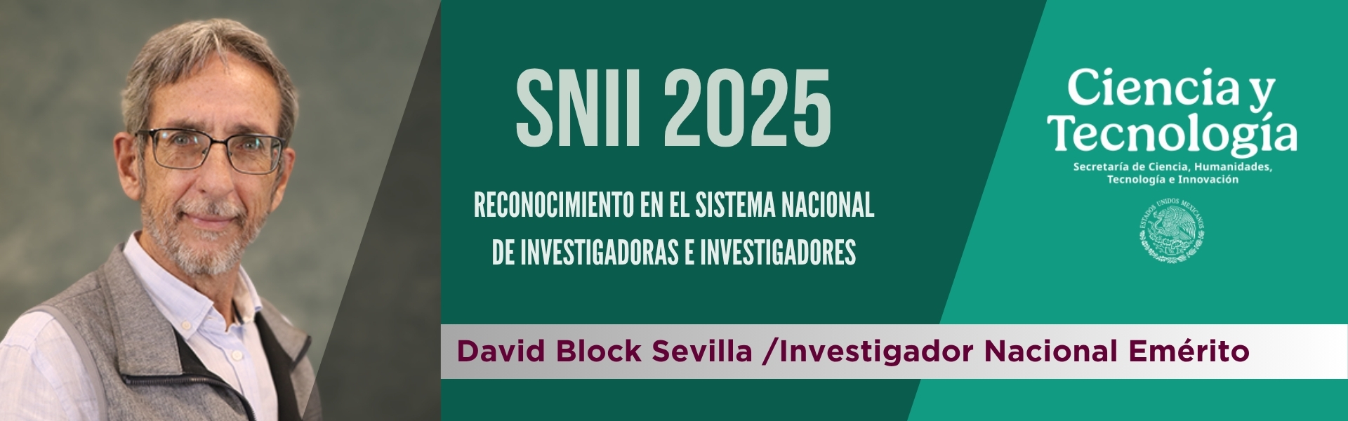 SNII 2025. Investigador Nacional Emérito