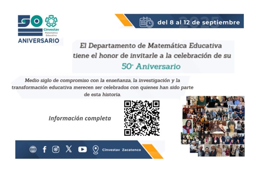50 aniversario del Depto. de Matemática Educativa Mesa 5: Mujeres que cuentan: la academia en clave de género