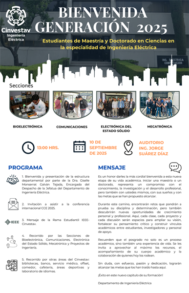 Bienvenida Generación 2025 Ingeniería Eléctrica Evento