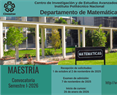 Admisión a maestría en matemáticas