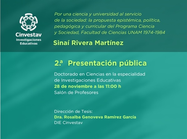 Doctorado. 2a. Presentacion pública. Sinaí Rivera Martínez