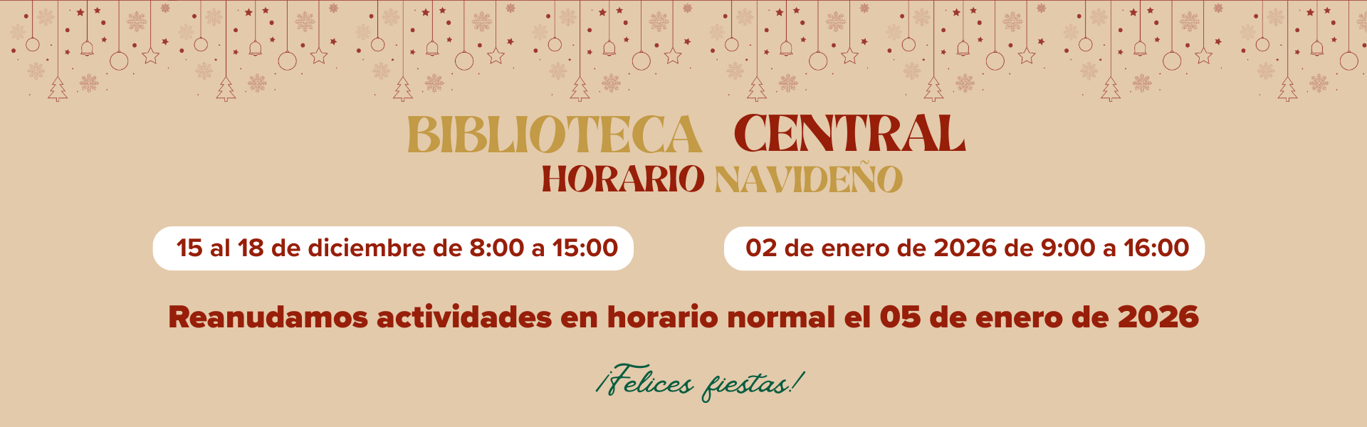 horario navideño