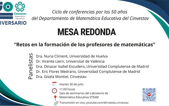 MESA REDONDA: Retos en la formación de los profesores de matemáticas