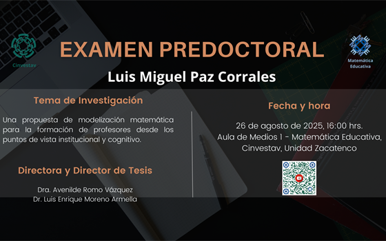 Examen predoctoral de Luis Miguel Paz Corrales