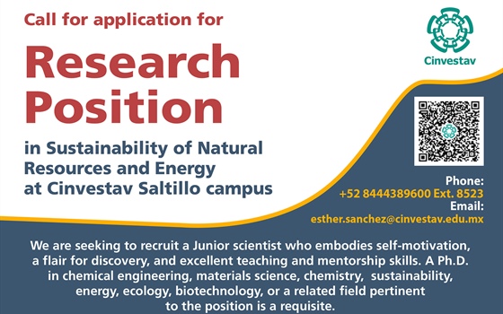 Vacante Sustentabilidad de los Recursos Naturales y Energía