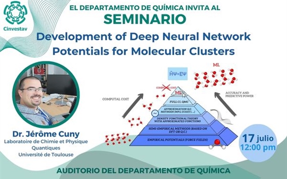 Dr. Jérôme Cuny: Development of Deep Neural Network Potentials for Molecular Clusters