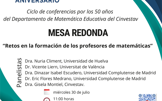 MESA REDONDA: Retos en la formación de los profesores de matemáticas