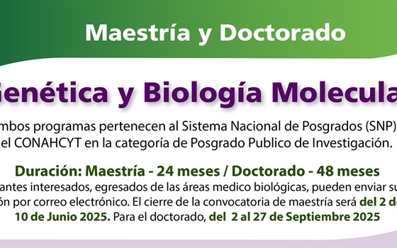 Convocatoria Genética  y Biología Molecular