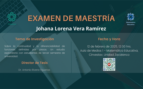 Examen de Maestría de Johana Lorena Vera Ramírez