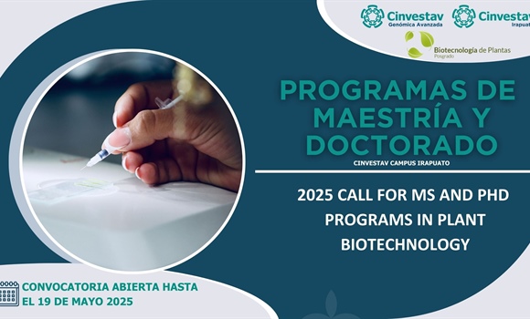 2025 Call for MS and PhD Programs in Plant Biotechnology
