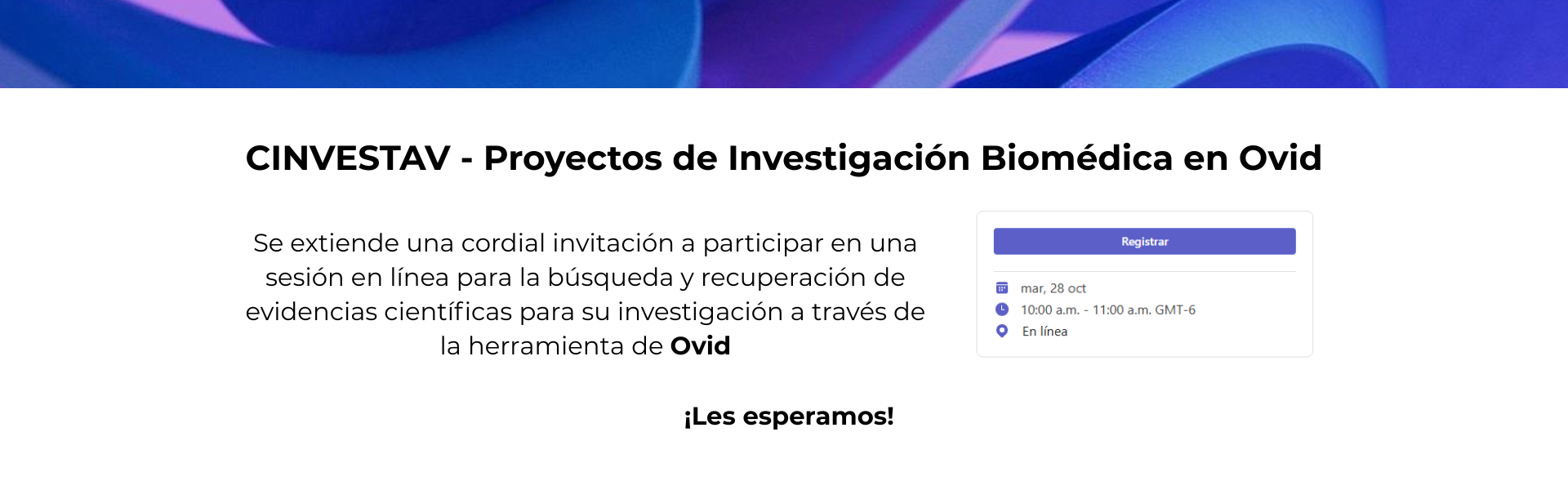 Proyectos de Investigación Biomédica en Ovid